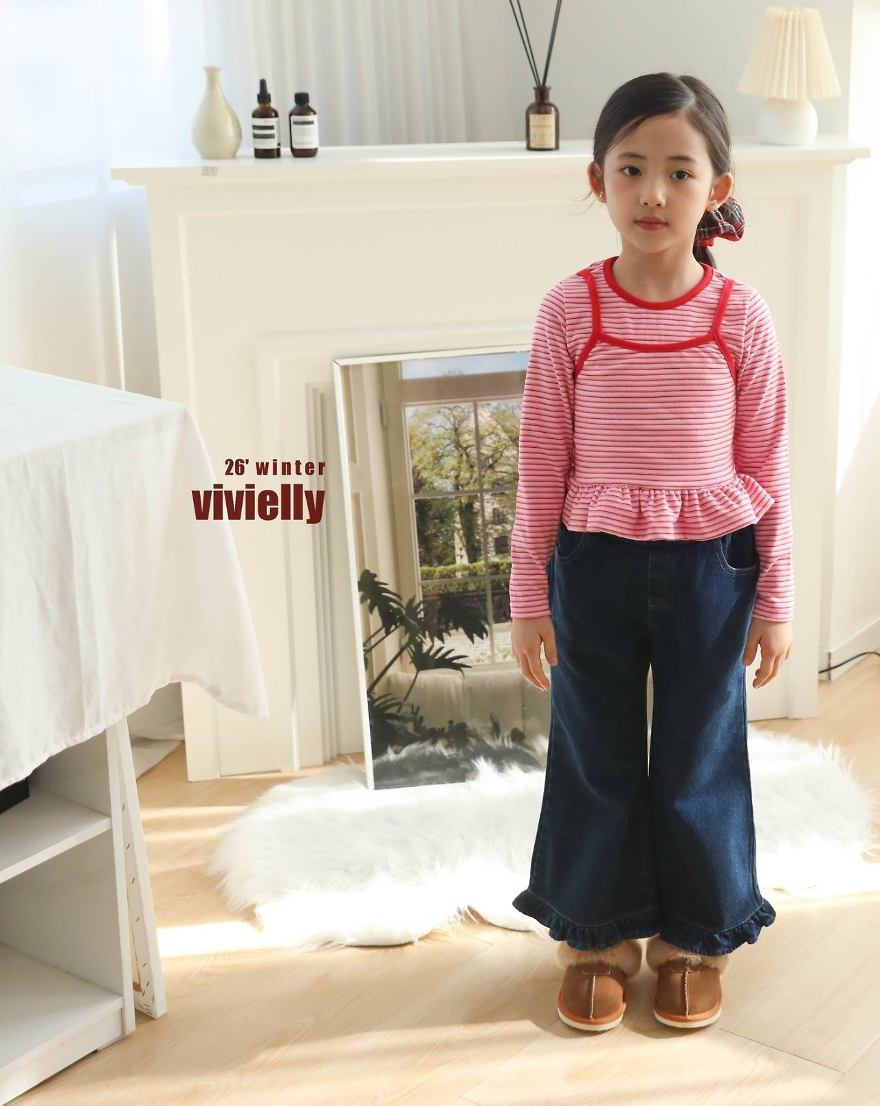 vivielly［取寄］jane frill denim pants 26winter
