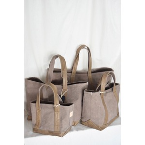 Simva 161-0042TP New Canvas-Leather Tote Large Taupe