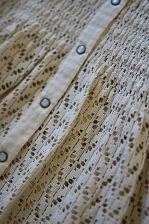 RETRO TUNIQUE Natural lace fabric 8y, 10y  / Bonjour Diary