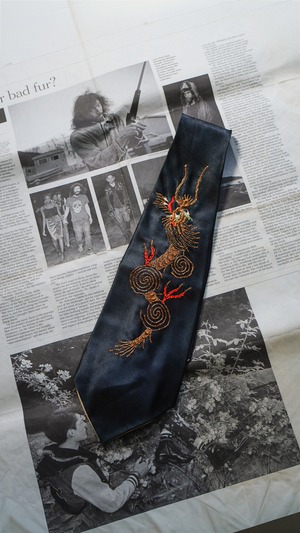 【1950s】米軍(アメリカ軍) スーベニア ドラゴン柄 ネクタイ《レーヨン ミリタリー ヴィンテージ》