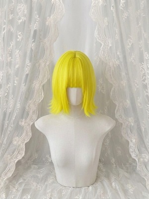 Basic - Volt Yellowシリーズ / Volt Yellow French Bob Wig【商品番号 1064】レースフロントなし×