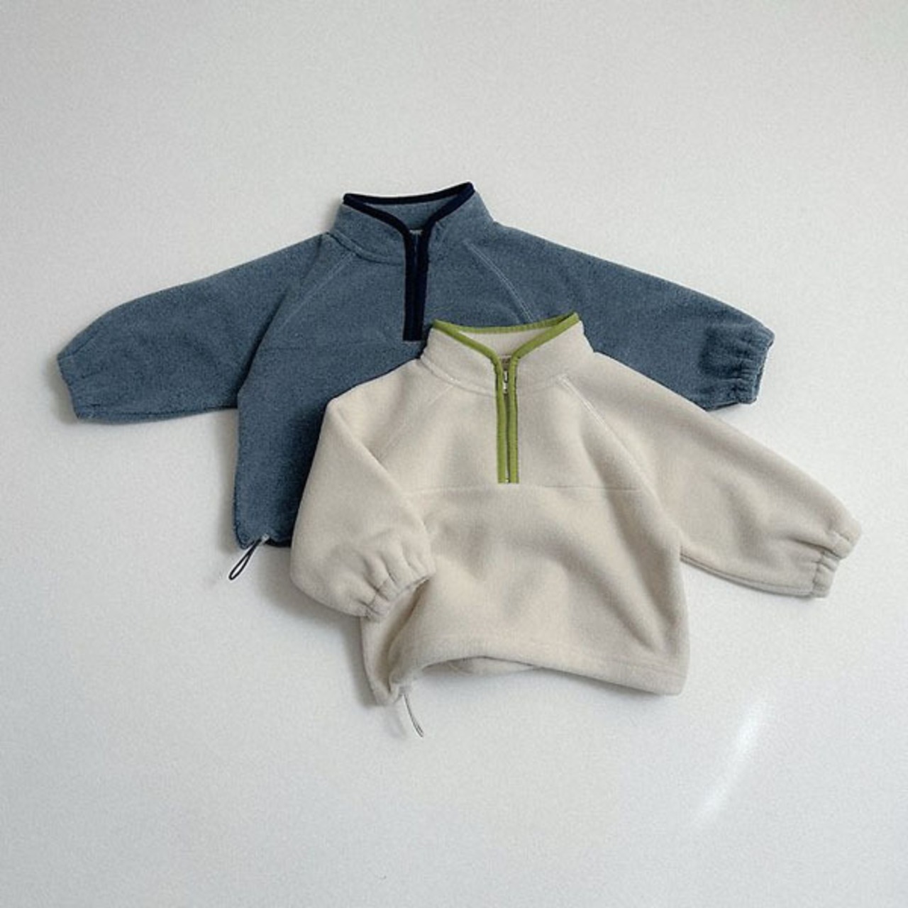〖取寄〗韓国子供服 / 26winter / minirobe / ツートンフリースハーフジップ / キッズ *S~XL*