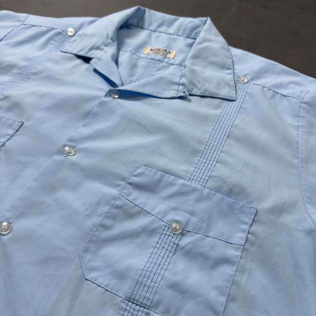 70s〜80s NORMA cuban shirt XL 古着 - 8