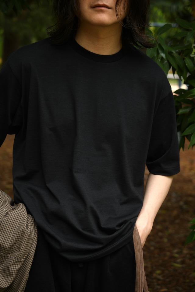 BATONER / SLUB MIX T-SHIRT (BLACK)