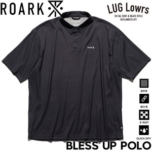 ROARK ロアーク ポロシャツ メンズ 半袖ポロシャツ 半袖シャツ 速乾 ストレッチ 吸湿発散 BLESS UP POLO RWJ1226-BLK 26SU 日本代理店正規品