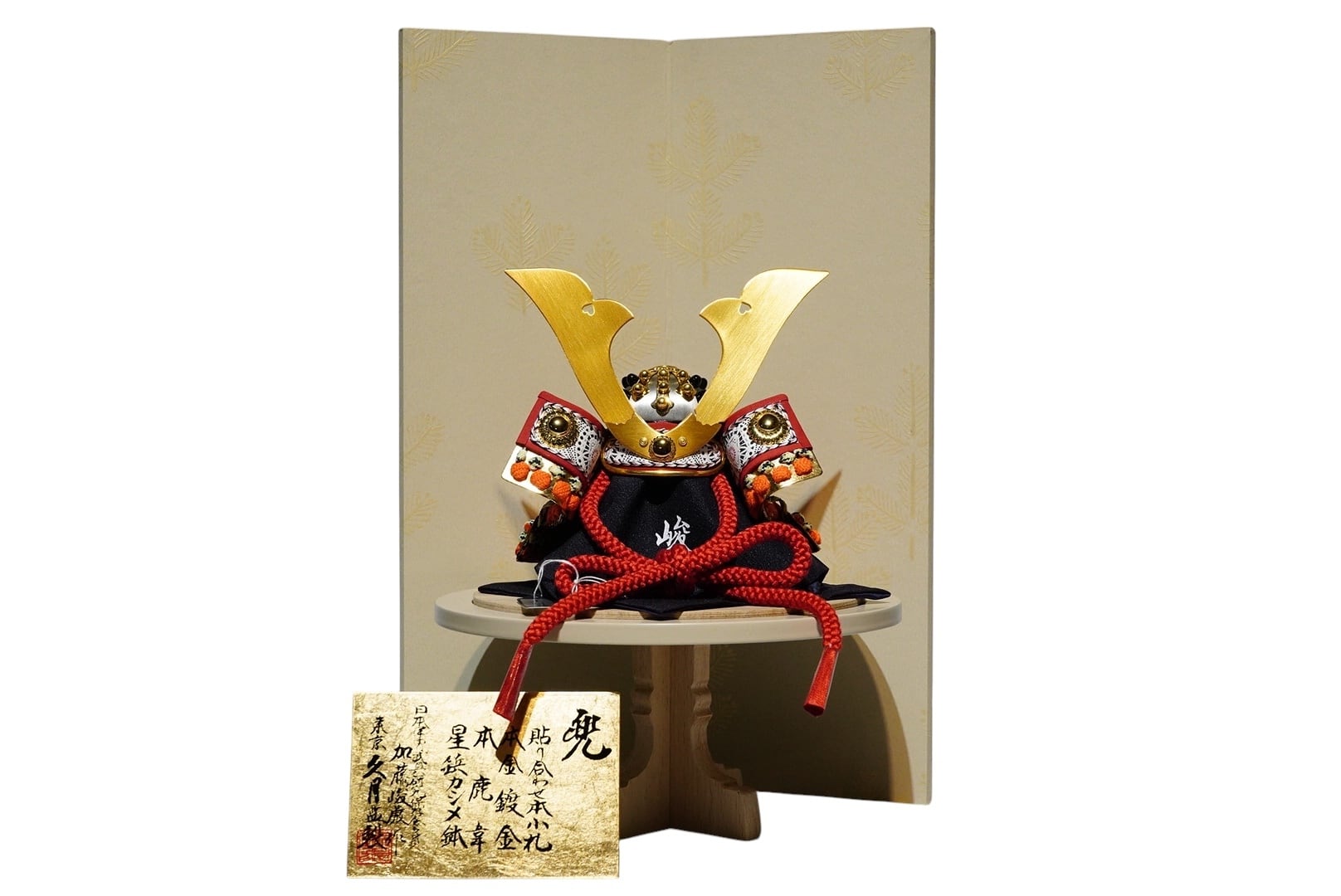 久月〉伊達政宗公兜飾り〔白金〕 | NAGANOYA ONLINESHOP