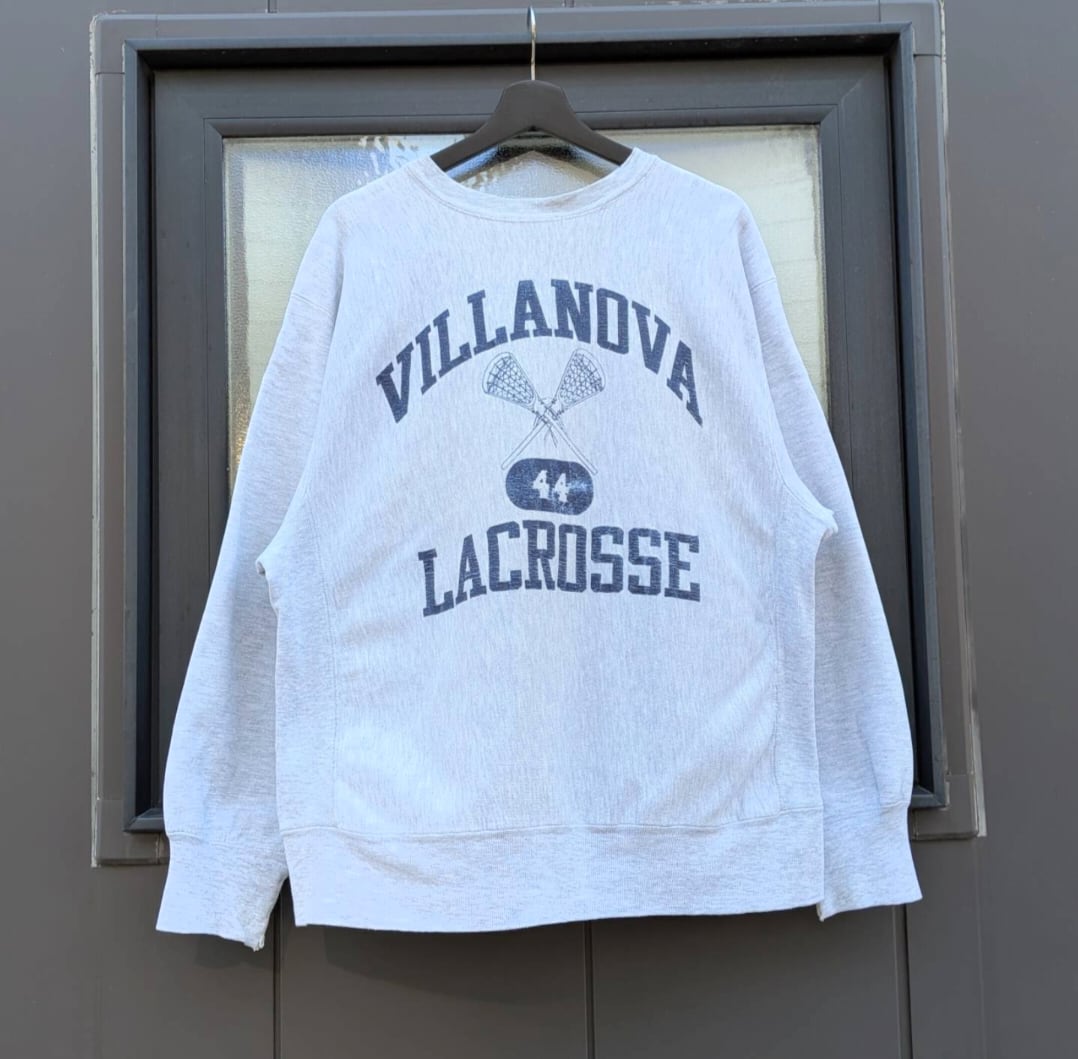 80s champion r/w "villanova" college 4段 print sweat 小岩店