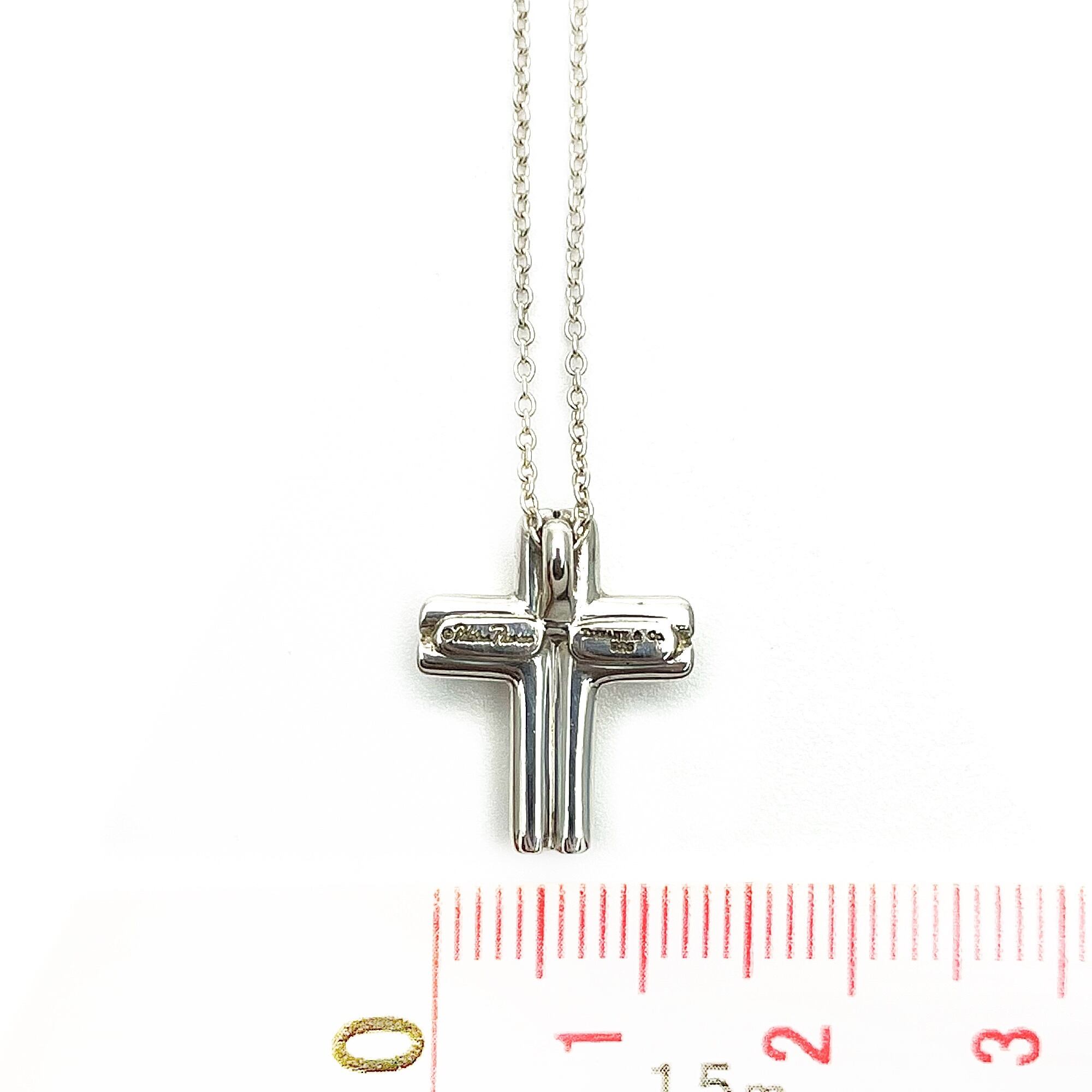 TIFFANY&Co.　Tiffany　ティファニー　ネックレス　テンダネスハートクロス　925　シルバー【中古品】B508