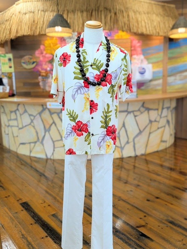 【Two Palms 】アロハシャツ［Monstera Cream]