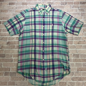 ⓀRALPH LAUEN S/S MADRAS CHECK SHIRT SIZE M