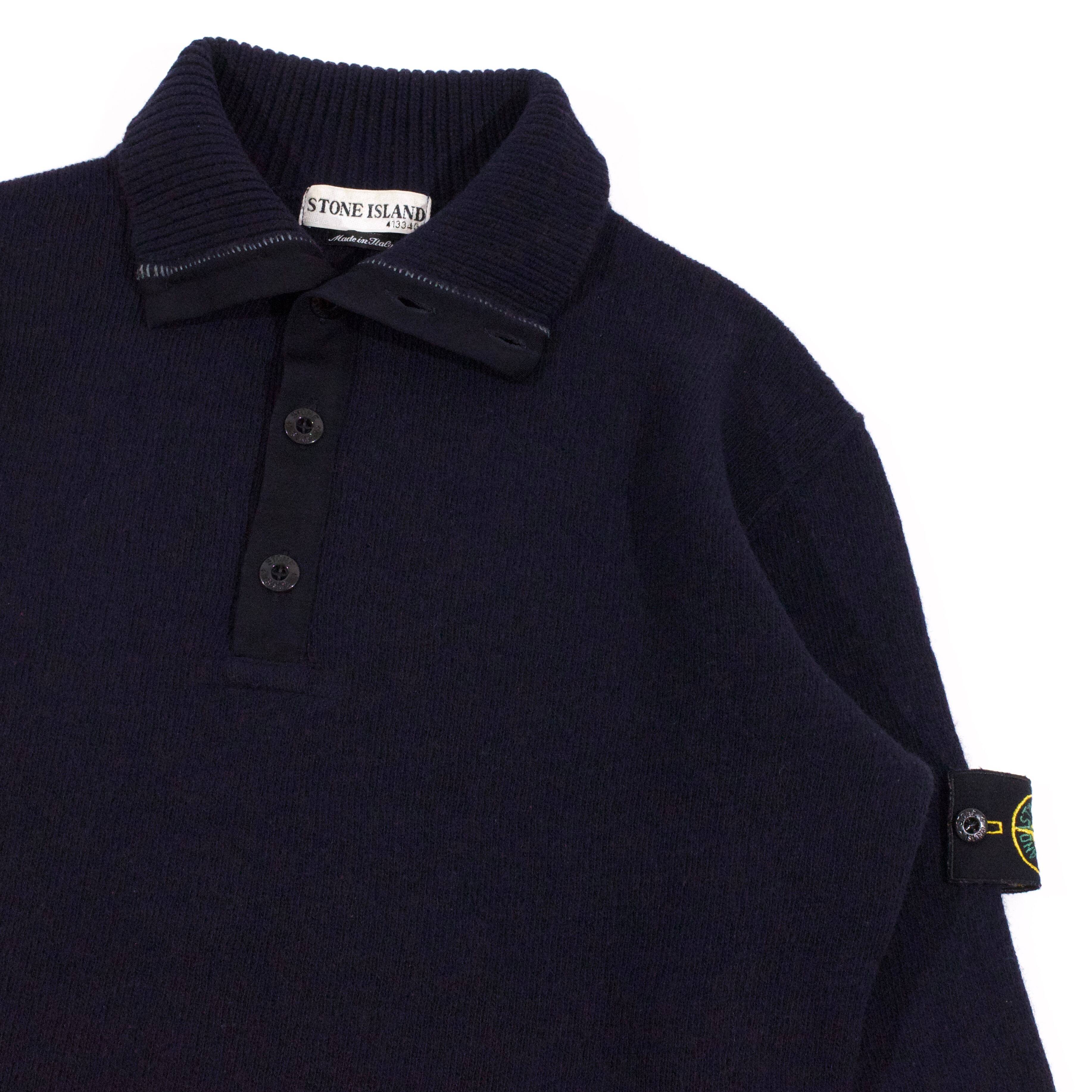 00s STONE ISLAND BUTTON-UP KNIT SWEATER | PLAIRE 00s STONE ISLAND BUTTON-UP KNIT SWEATER | PLAIRE
