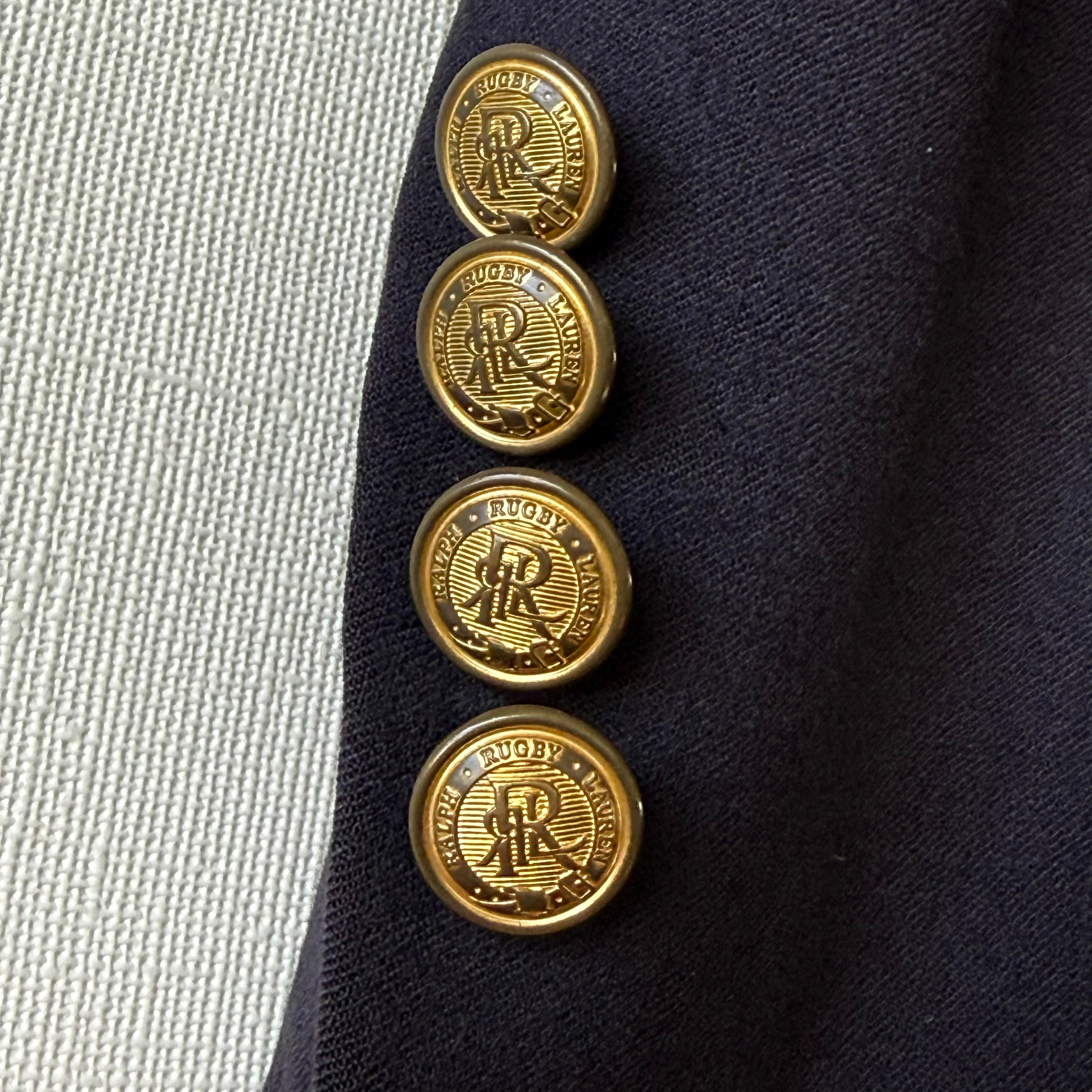 Rugby Ralph Lauren 金釦ブレザー 段返り3B サキソニーウール ネイビー