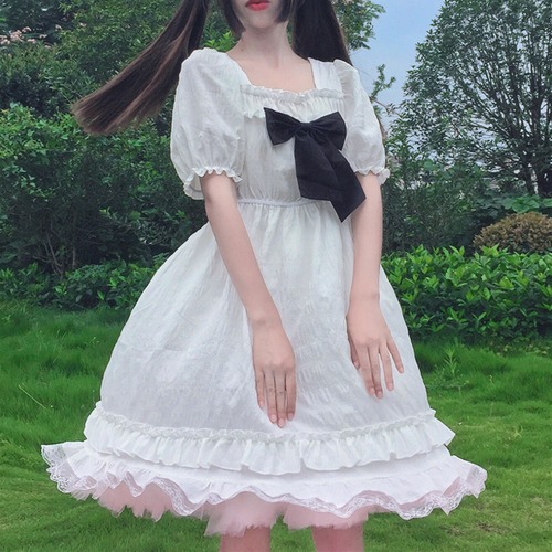 ✞ スリーブ リボン スウィート ふわふわ スクウェア ✞ゴスロリ SM ミリ 甘ロリ クラロリ 和ロリ エレガント 黒ロリ 姫ロリ 華ロリ BB-BB6095971