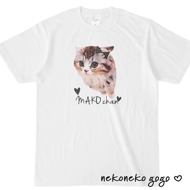 猫さん写真で作るＴシャツ☆イラストVer.（猫 ネコ ねこ 愛猫写真で♪）