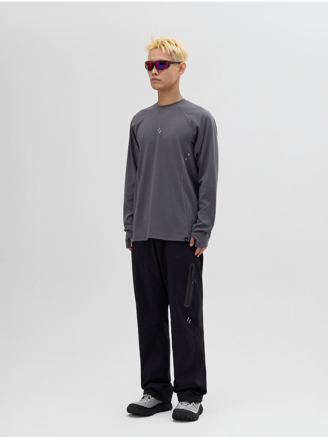 FLEXICH LONG SLEEVES T-SHIRT_CHARCOAL
