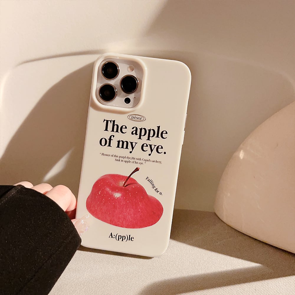 iPhone15対応】溶けちゃった！真っ赤なりんご オシャレ アート カメラ