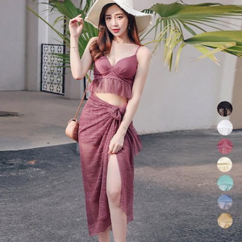 2025新作水着 レディース水着 可愛いビキニ レディース水着 3点セット 韓国風