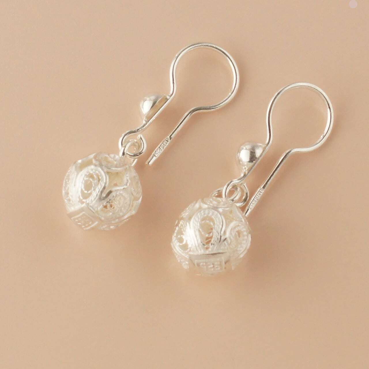 レースボール ピアス / 銀線細工 | マルタフィリグリー | マルタ直輸入