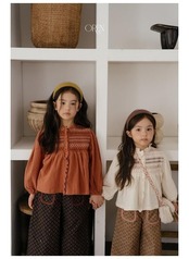 〖取寄〗韓国子供服 / 26winter / oren / メルシースモックブラウス / キッズ *S~XL*