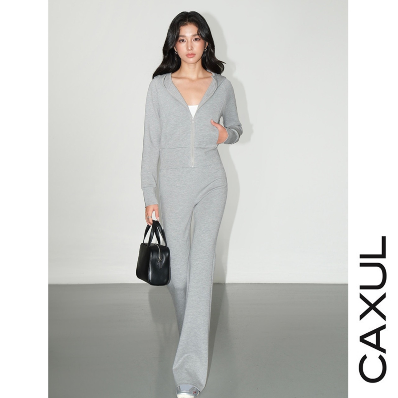 Compact Hoodie & Flare Pants Set-Up/2color