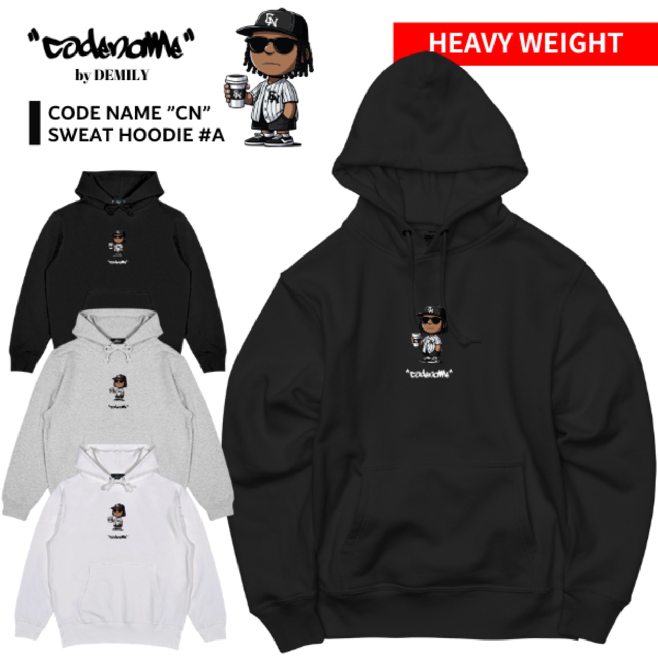 CODENAME "CN" Print Foodie #A (Black/Ash Gray/Off White) - 1
