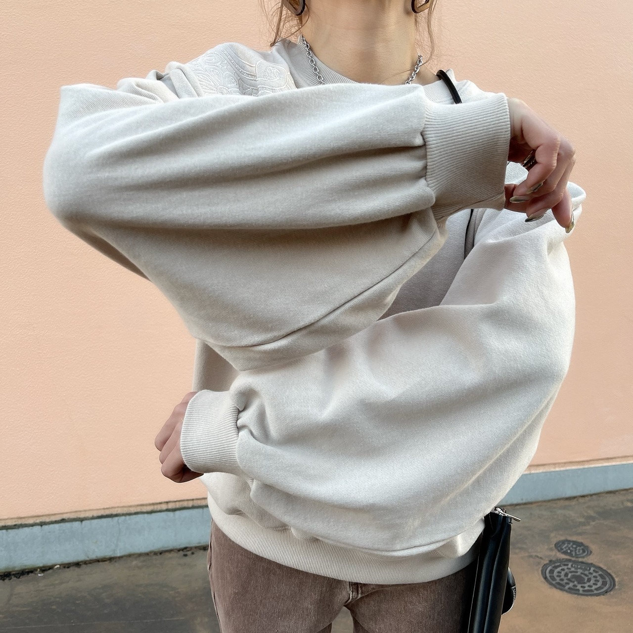 ✔︎Embroidery SW／White