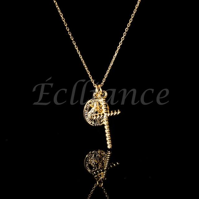24k Cross Metal Necklace