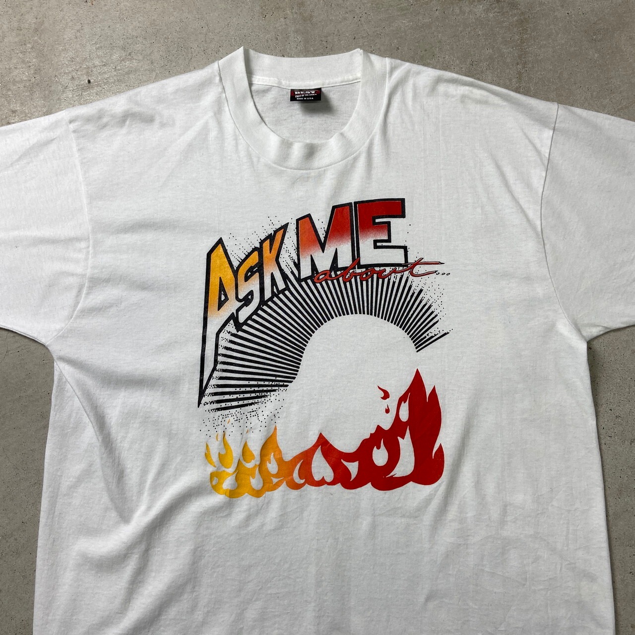 90年代 USA製 ASK ME about プリントTシャツ メンズXL 古着 90s 