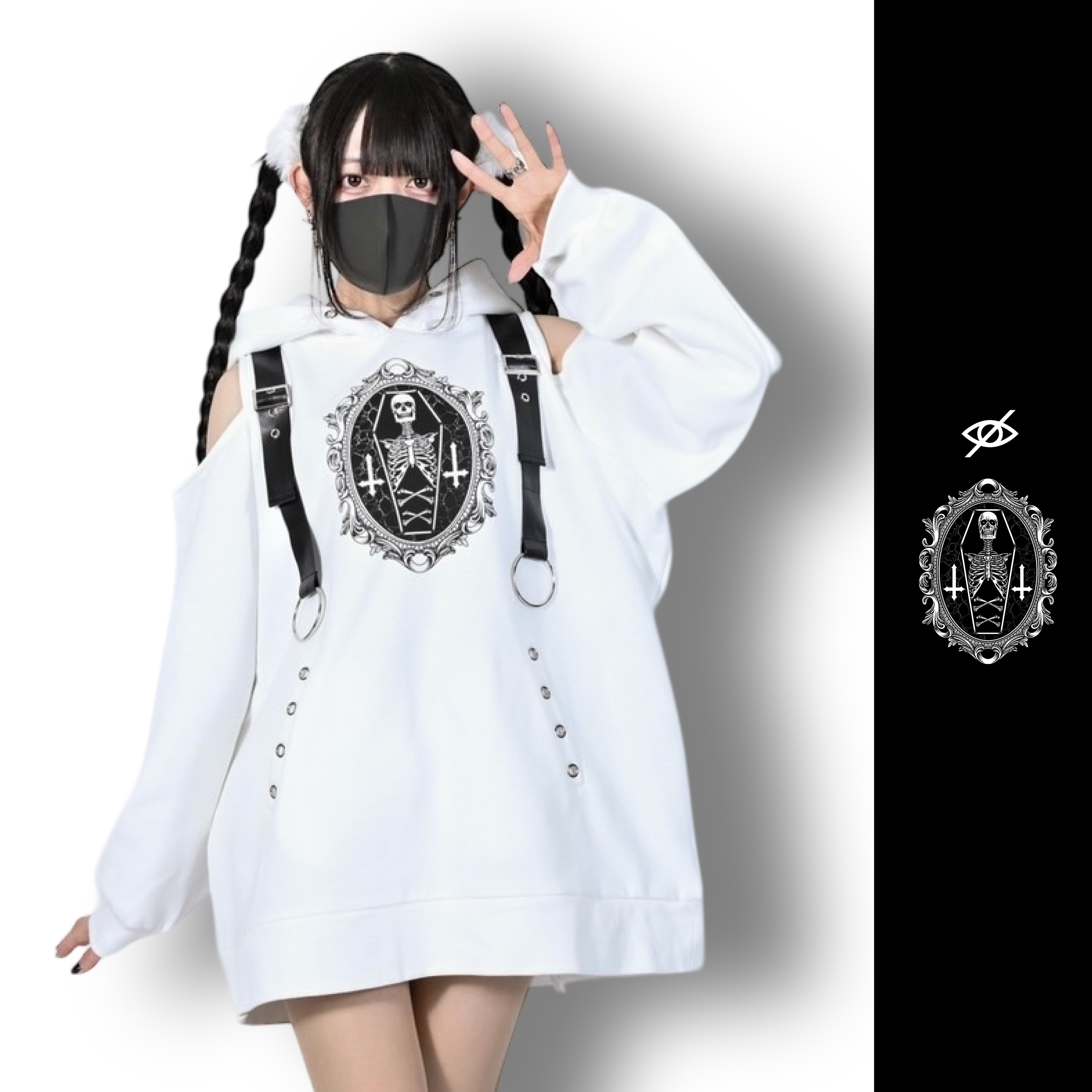 open shoulder hoodie」 | KRY clothing