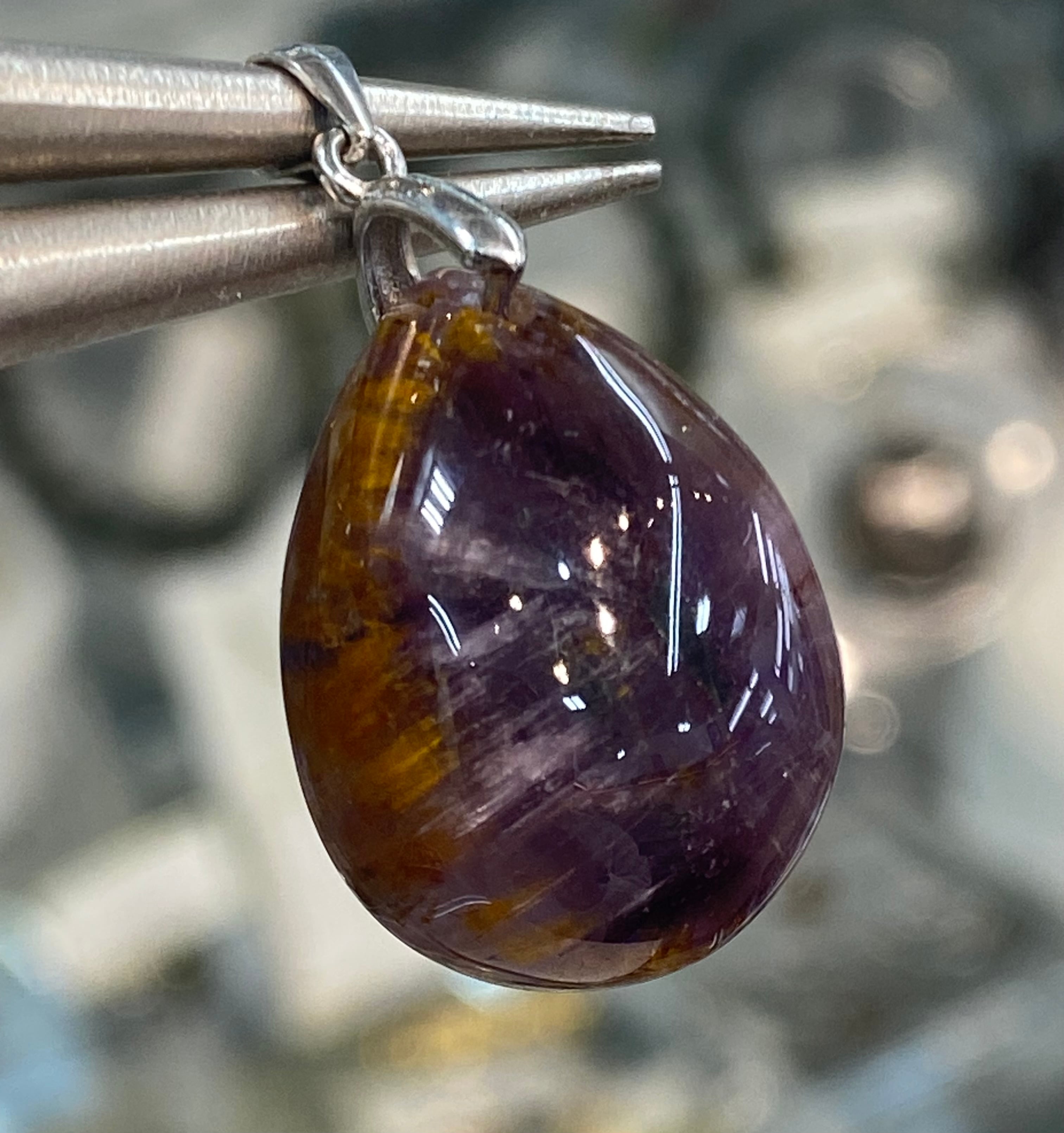 激レア 流砂、虹入り、水入り水晶ペンダント☆ 古代水入り | 水晶