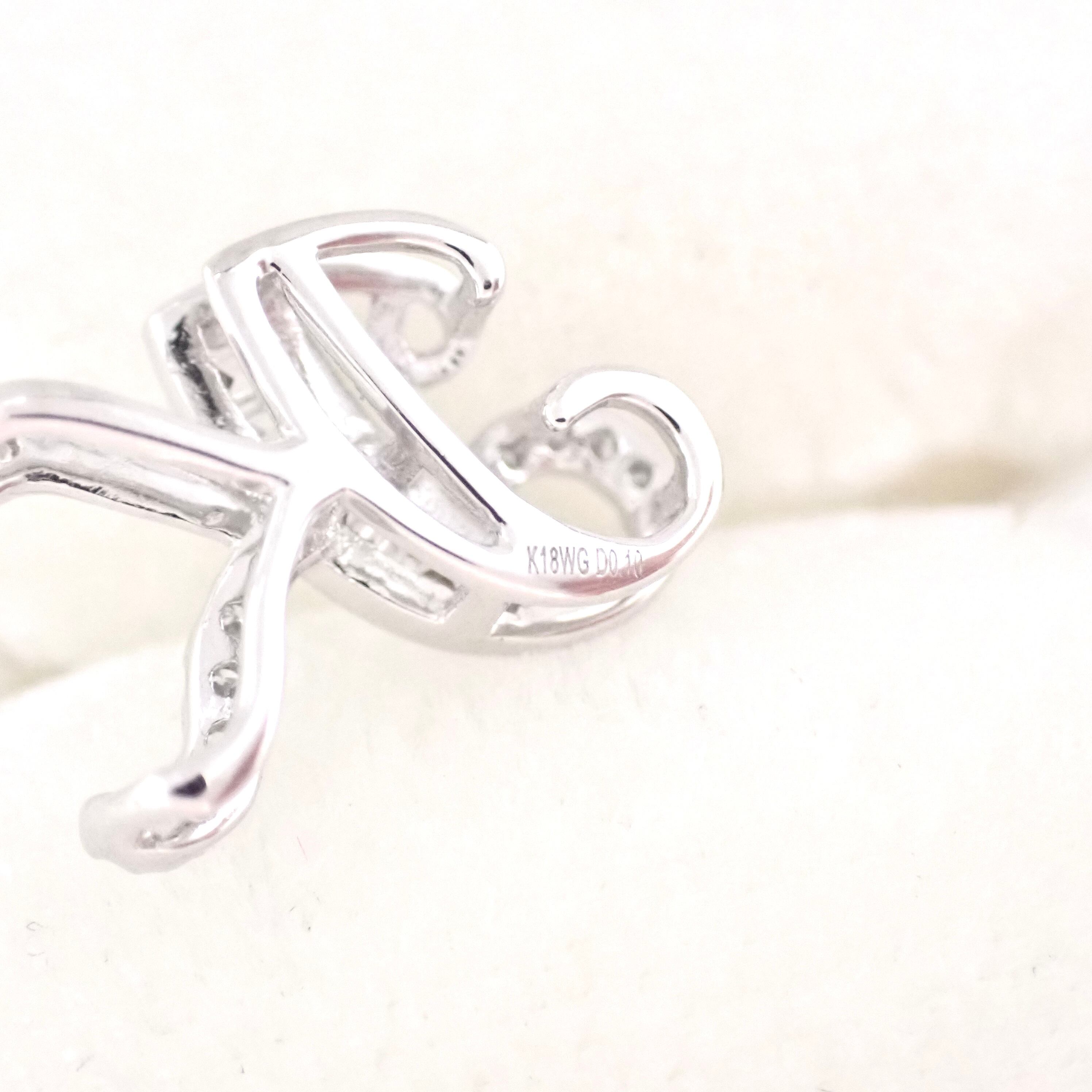 k18 イニシャル　トップ　ネックレス　initial top necklace