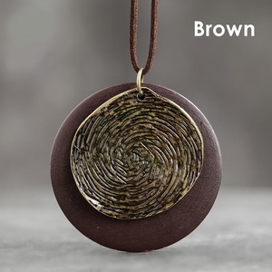Wood Costume Pendant Necklace / ウッド コスチューム ペンダント ネックレス