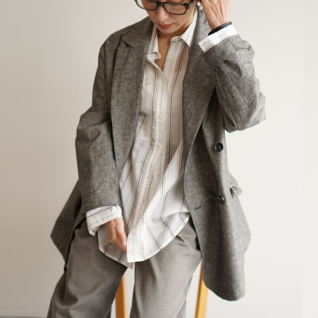 麻混ライトジャケット | FASHFREN/ファッシュフレン
