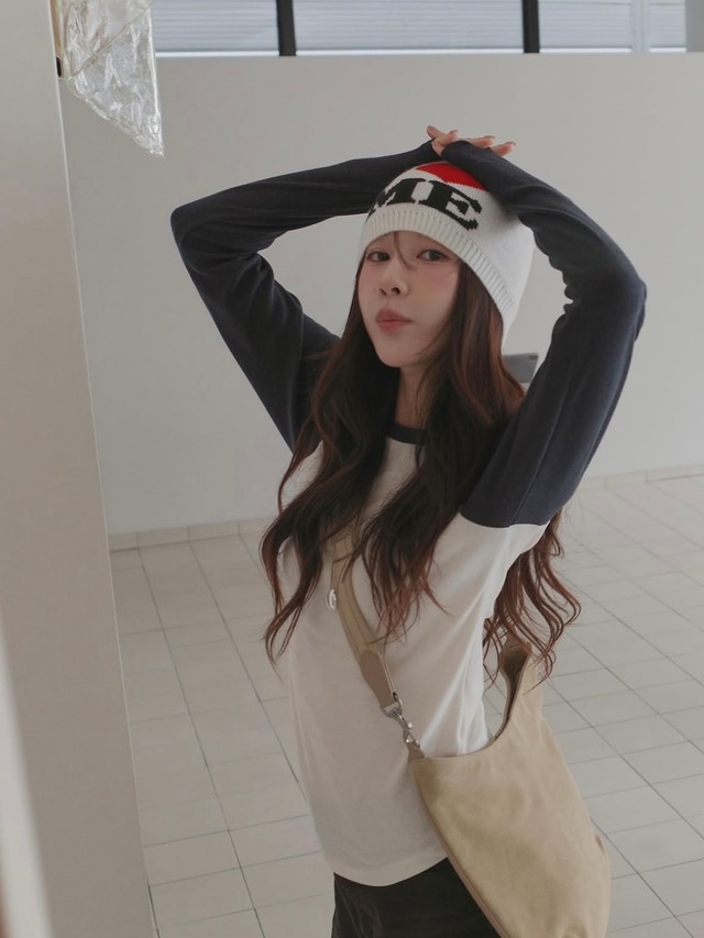 (予約) miel / Raglan t-shirt 4color