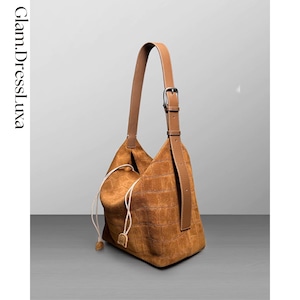 クロコダイル Suede Shoulder Bag/2color_B101