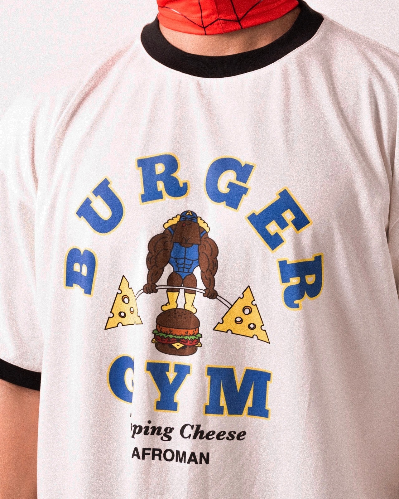 バーガージムリンガーTシャツ　ホワイト