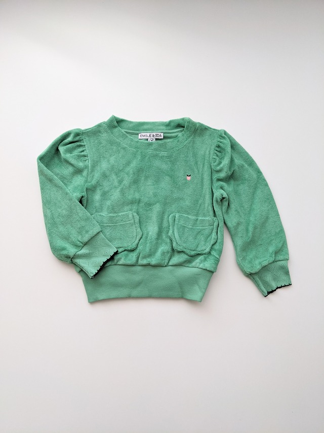 Green Terrycloth Sweatshirt / Emile et Ida