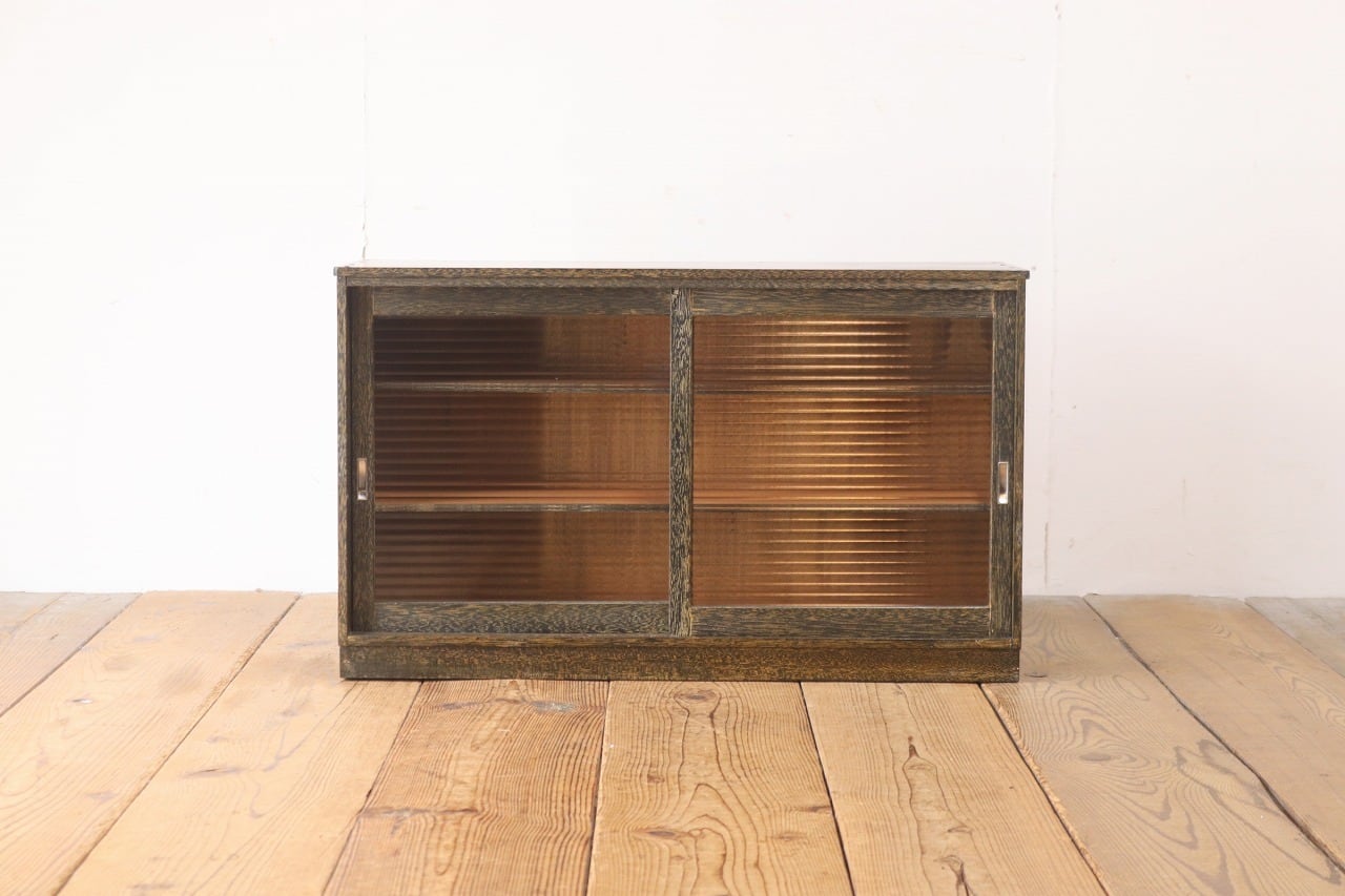 レトロ 戸棚 卓上 ガラスキャビネット 収納 ラック モールガラス