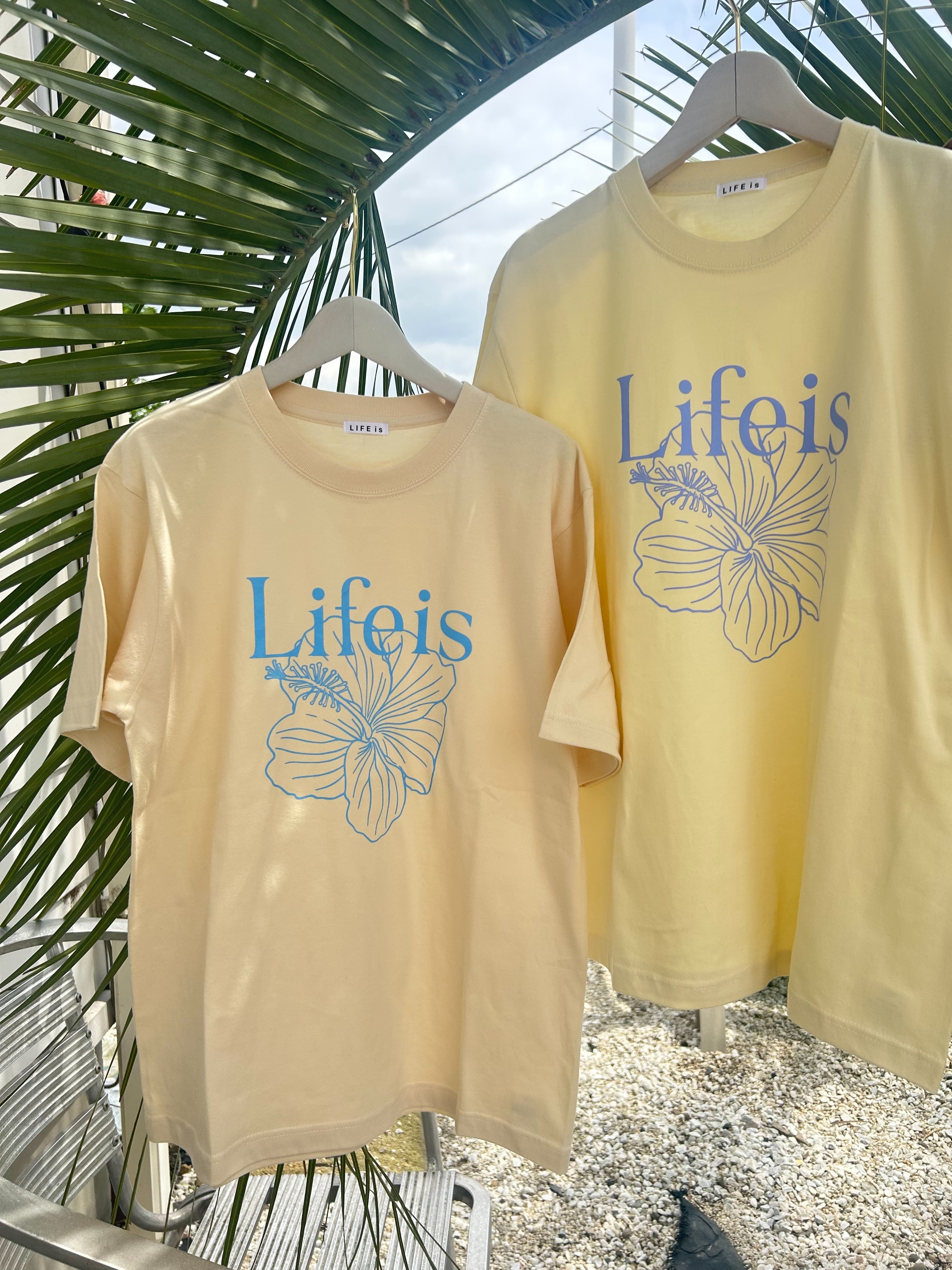 LIFE is ハイビスカス半袖Tシャツ ¥6,500+tax