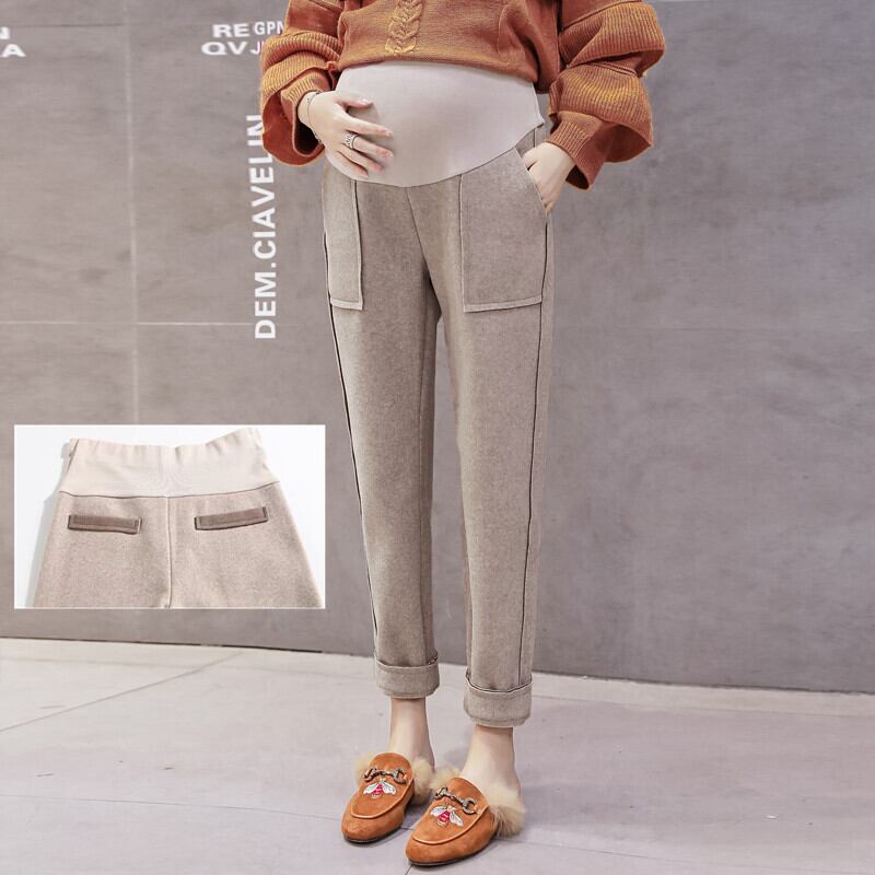 【新作】【送料無料】 マタニティウェア2020秋冬新作ウールカールパンツ オータム 秋物 ウィンター 冬物 expec276055799147