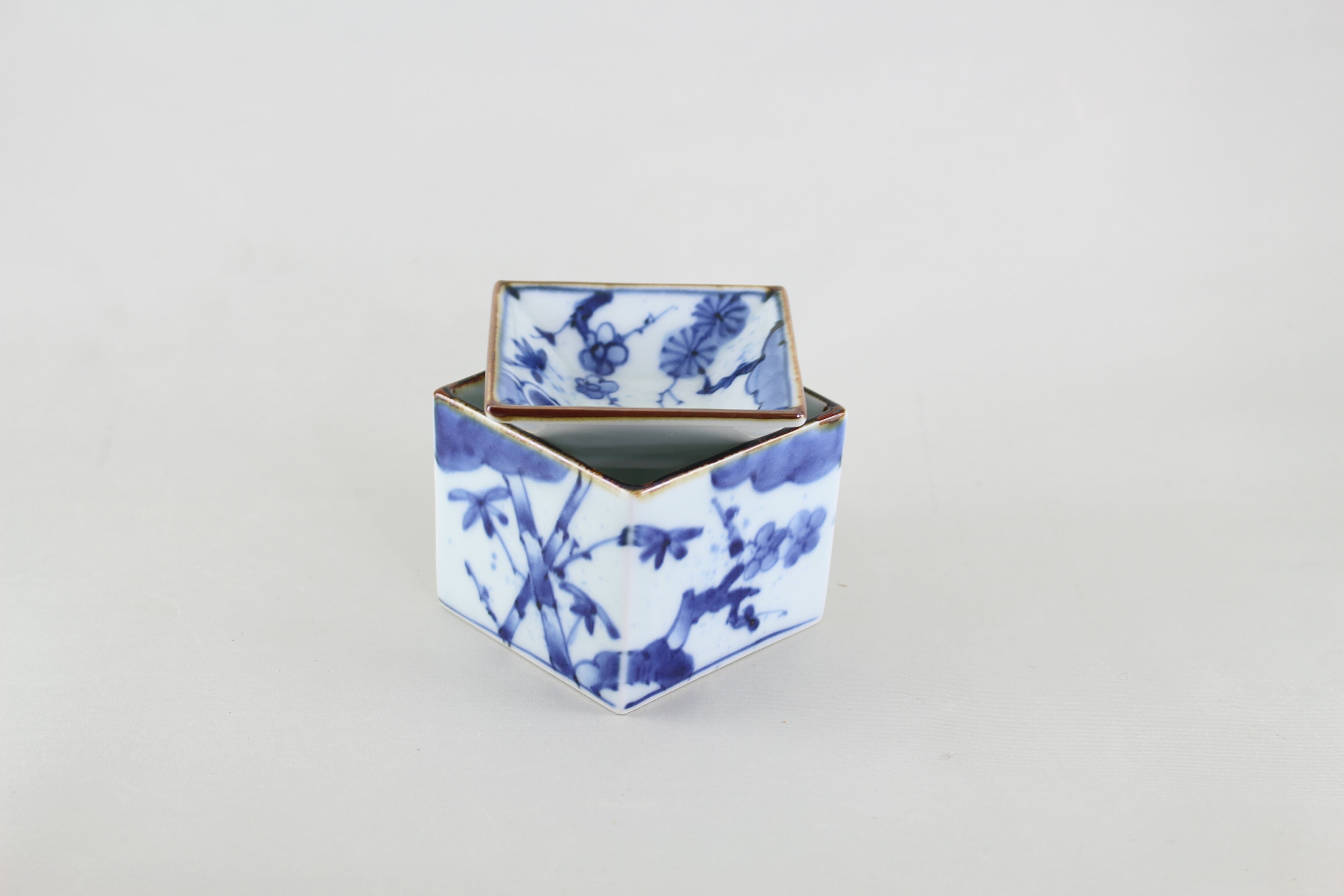 古染松竹梅よろず碗(福泉窯）