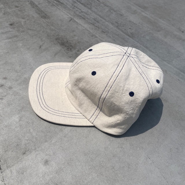 bulldog × JHAKX  / bulldog WHITE HAT/ NAVY stitch / bulldog WHITE