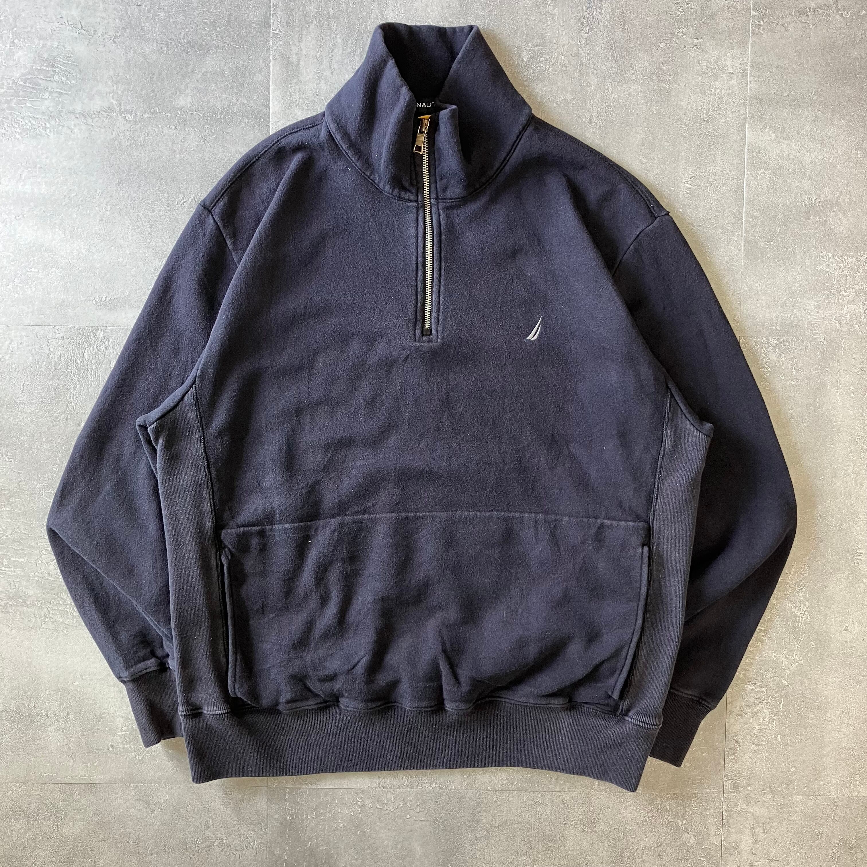 NAUTICA 00s ハーフジップ スウェット L No.1576