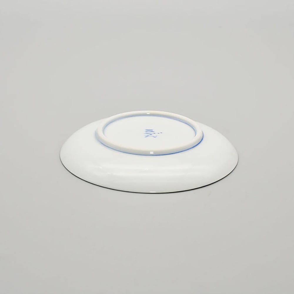 染付富士山風景図 丸皿 | 肥前吉田焼 陶磁器の与山窯