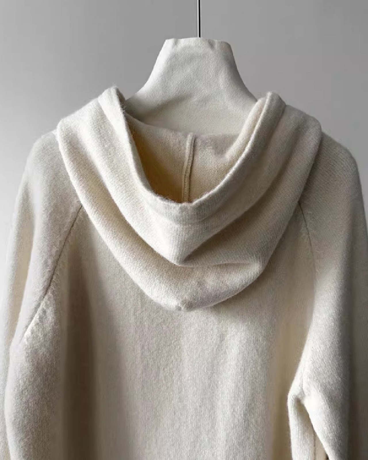オーバーサイズ ミドル丈 フーディー ニット 2color A0839 - 17
