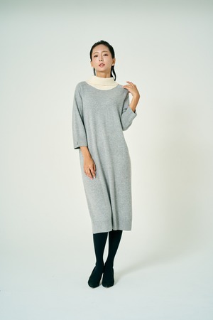 2 Tone Dress with Polo Collar