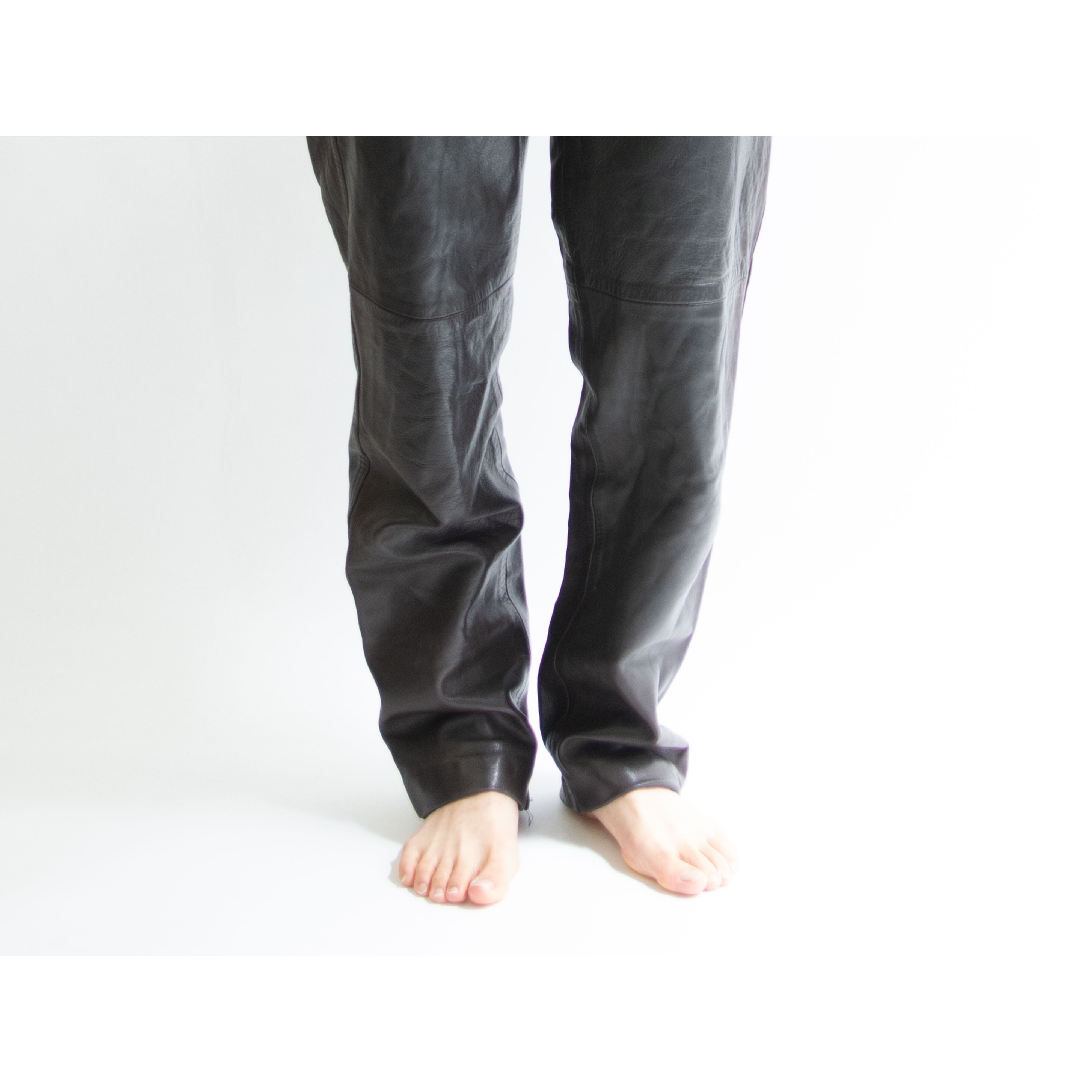 【PELLESSIMO】Made in France Leather Tapered Pants（フランス製 テーパード レザーパンツ）