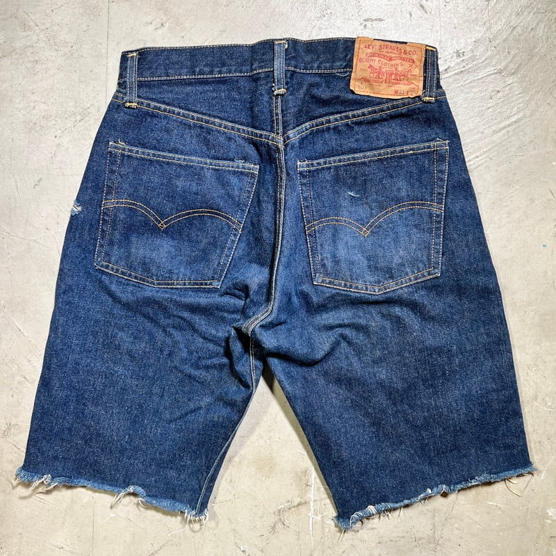 60's~ LEVI'S リーバイス 501 カットオフデニム Big E Sタイプ 濃紺 刻印6 足長R ズレカン セルヴィッジ 実寸W30インチ  希少 ヴィンテージ BA-1788 RM2207H | agito vintage powered by BASE