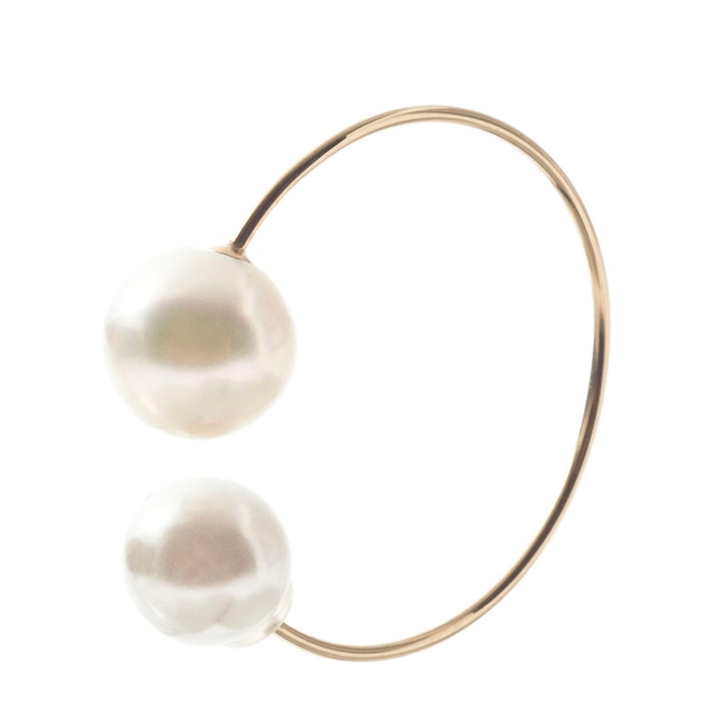 K10 pearl reverse hoop earring 10金パールリバースフープピアス（片耳用）ELE0018G   jewelry