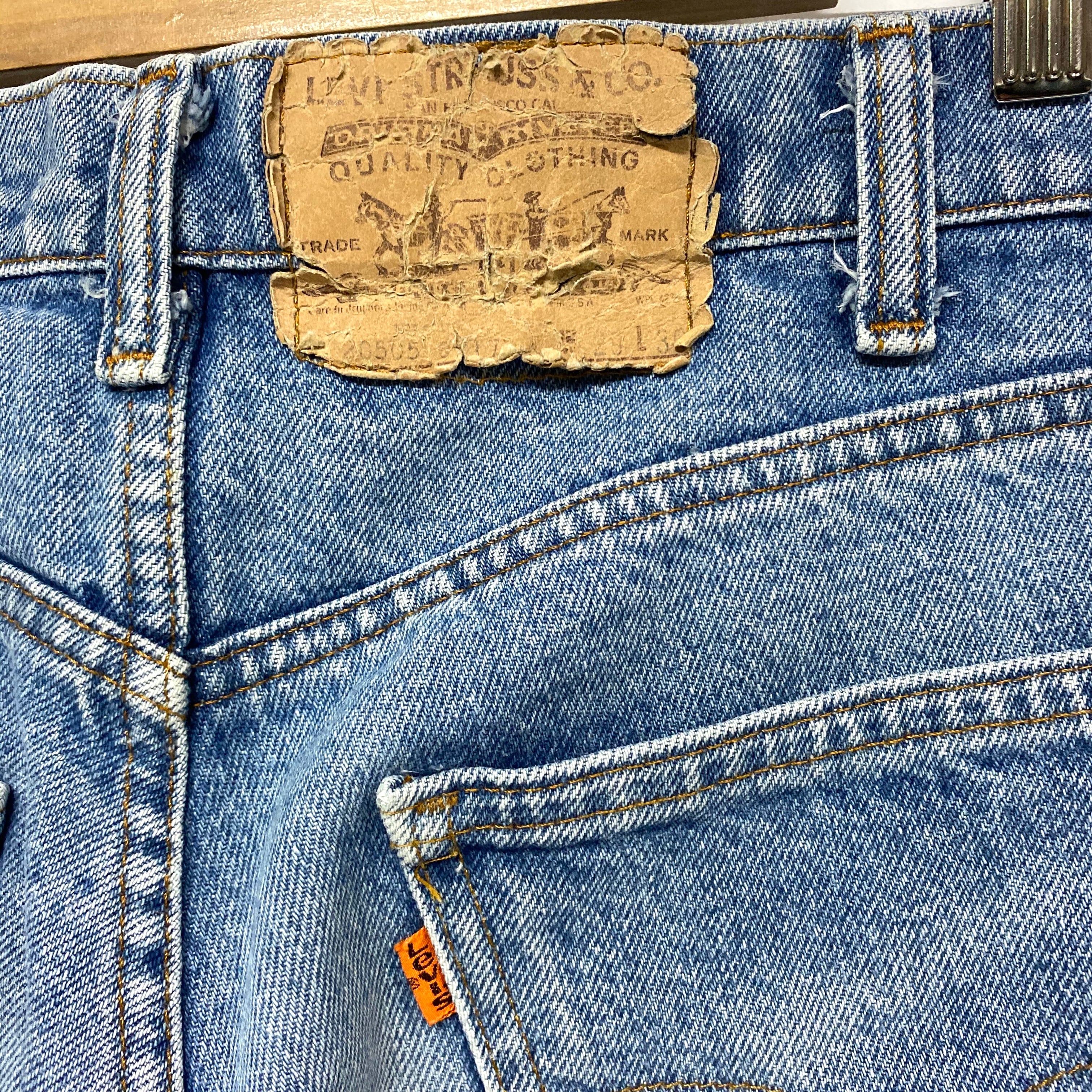 80年代 オレンジタブ Levi's リーバイス 20505-0217 スリムストレート テーパード デニムパンツ ヴィンテージ メンズW29  古着【デニムパンツ】【WS2202-30】 | cave 古着屋【公式】古着通販サイト